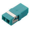 Picture of Fiber Optic Coupler, LC Duplex, MultiMode, SC Footprint, No Flange, Aqua