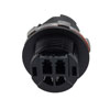Picture of IP68 LC Hybrid Bulkhead Coupler/Adapter, Pin contacts, SMF or MM, with Dust Cap