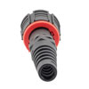 Picture of IP68 ODVA Compatible LC Duplex Connector, MM 10G Duplex Aqua, 4.8mm crimp sleeve, with Dust Cap