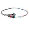 Picture of Fiber optic, IP68 Hybrid LC/UPC (2x 12AWG pin contacts) to 2x LC/UPC, OM3, 10.5mm LSZH, 5 meter breakout cable assembly