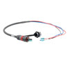 Picture of Fiber optic, IP68 Hybrid LC/UPC (2x 12AWG pin contacts) to 2x LC/UPC, OM4, 10.5mm LSZH, 3 meter breakout cable assembly