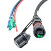 Picture of Fiber optic, IP68 Hybrid LC/APC (2x 12AWG pin contacts) to 2x LC/APC, single mode, 10.5mm LSZH, 5 meter breakout cable assembly