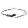 Picture of Fiber optic, IP68 Hybrid LC/APC (2x 12AWG pin contacts) to 2x LC/APC, single mode, 10.5mm LSZH, 5 meter breakout cable assembly
