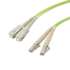 Picture of OM5 50/125 Multimode Fiber Cable, Dual SC / Dual LC, 10.0m with OFNR Zipcord Jacket