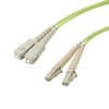 Picture of OM5 50/125 Multimode Fiber Cable, Dual SC / Dual LC, 5.0m with OFNR Zipcord Jacket