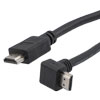 Picture of Premium Ultra High Speed HDMI Cable Supporting 8K60Hz and 48Gbps, Right Angle Up Male-Plug to Straight Male-Plug, LSZH Jacket, Black, 3M