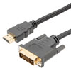 Picture of HDMI to DVI-D, Male to Male, 1080P, nylon braided cable, .5 Meter