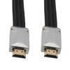 Picture of Nylon braided Black PVC Cable, Flat HDMI Male to Male, Supports 4K Resolution, 3 Meter