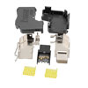 Picture of IX Industrial Right Angle Plug, 10gig, A Key for Ethernet Communications, 90 Degree Down Design, IDC Crimp Type, 24-26AWG Range
