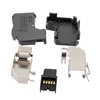 Picture of IX Industrial Right Angle Plug, 10gig, A Key for Ethernet Communications, 90 Degree Down Design, Solder Type