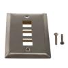 Picture of Stainless Steel Wall Plate with 3 Keystone Style Mount Openings