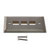 Picture of Stainless Steel Wall Plate with 3 Keystone Style Mount Openings
