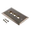 Picture of Stainless Steel Wall Plate with 3 Keystone Style Mount Openings