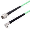 Picture of Low Loss TNC Male to SMA Male Right Angle Cable Assembly with Heavy Duty Heat Shrink Boot using LL142 Coax, 5 FT