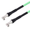 Picture of Low Loss SMA Male Right Angle to SMA Male Right Angle Cable Assembly with Heavy Duty Heat Shrink Boot using LL335i Coax, 4 FT