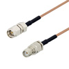 Picture of SMA Male to SMA Female Cable Assembly using RG178 Coax, 1 FT