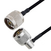 Picture of N Male to N Male Right Angle Cable Assembly using LC141TBJ Coax, 5 FT