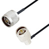 Picture of N Male to N Male Right Angle Cable Assembly using LC085TBJ Coax, 1 FT
