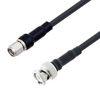 Picture of Low Loss SMA Male to BNC Male Cable Assembly using LMR-200 Coax, 6 FT with Times Microwave Components