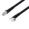 Picture of Low Loss BNC Male to TNC Male Right Angle Cable Assembly using LMR-400-DB Coax, 4 FT with Times Microwave Components