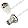 Picture of N Male Right Angle to TNC Female Bulkhead Cable Assembly using LC085TB Coax, 4 FT