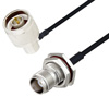 Picture of N Male Right Angle to TNC Female Bulkhead Cable Assembly using LC085TBJ Coax, 4 FT
