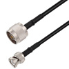 Picture of N Male to BNC Male Cable Assembly using RG58 Coax, 2 FT