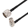Picture of N Male to BNC Male Right Angle Cable Assembly using RG58 Coax, 10 FT