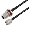 Picture of N Female Bulkhead to TNC Male Cable Assembly using RG58 Coax, 3 FT