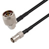 Picture of N Male Right Angle to BNC Female Cable Assembly using RG58 Coax, 6 FT