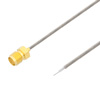 Picture of Hand Formable Test Probe SMA Female to Trimmed Lead Cable Assembly using LC047TB Coax, Gold Plated Brass Body, 6 IN