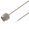Picture of Hand Formable Test Probe SMA Male to Trimmed Lead Cable Assembly using LC047TB Coax, Gold Plated Brass Body, 3 IN