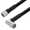 Picture of Outdoor Rated N Male to N Male Right Angle Low PIM Cable Using SPO-500 Coax Using Times Microwave Parts 2 Foot