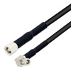 Picture of SMC Plug to SMC Plug Right Angle Cable Assembly using RG174 Coax, 6 FT with HeatShrink, LF Solder