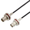 Picture of BNC Female Bulkhead to TNC Female Bulkhead Cable Assembly using RG174 Coax, 1 FT