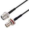 Picture of TNC Male to TNC Female Bulkhead Cable Assembly using RG174 Coax, 2 FT