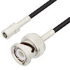 Picture of SMB Plug to BNC Male Cable Assembly using RG174 Coax, 3 FT , LF Solder