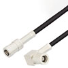 Picture of SMB Plug to SMB Plug Right Angle Cable Assembly using RG174 Coax, 1 FT , LF Solder