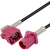 Picture of Violet FAKRA Plug to FAKRA Jack Right Angle Cable Assembly using RG174 Coax, 2 FT