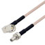 Picture of SMA Male Right Angle to SMB Jack Cable Assembly using RG316 Coax, 3 FT with HeatShrink, LF Solder