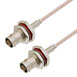 Picture of BNC Female Bulkhead to BNC Female Bulkhead Cable Assembly using RG316 Coax, 1 FT