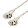 Picture of BNC Male Right Angle to BNC Male Right Angle Cable Assembly using RG316 Coax, 1 FT