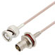 Picture of BNC Male to BNC Female Bulkhead Cable Assembly using RG316 Coax, 3 FT