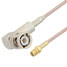 Picture of BNC Male Right Angle to SMA Female Cable Assembly using RG316 Coax, 3 FT