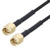 Picture of SMA Male to SMA Male Cable Assembly using RG174 Coax, 2 FT with HeatShrink