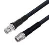Picture of Low Loss BNC Male to N Female Cable Assembly using LMR-400-UF Coax, 3 FT With Times Microwave Components with HeatShrink