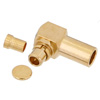 Picture of MMCX Plug Right Angle Connector Crimp/Solder Attachment for RG178