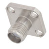 Picture of 18 GHz SMA Female Field Replaceable Connector 4 Hole Flange Mount .020 inch Pin