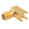 Picture of 12.4 GHz SMA Female Right Angle Connector Solder Attachment Thru Hole PCB