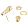 Picture of SSMC Jack Bulkhead Mount Connector Clamp/Solder Attachment for Semi-rigid/ 047 Semi-rigid/ Formable 047 Semi-rigid Coax Cable